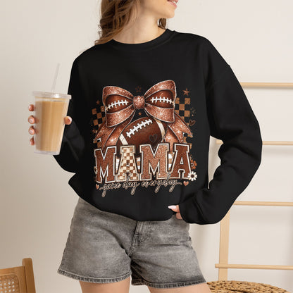 Mama Football Sweatshirt – 'Mama Game Day Ready' Cozy Crewneck