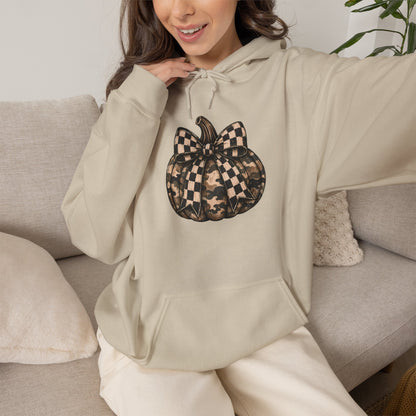 Checkerboard Pumpkin Hoodie