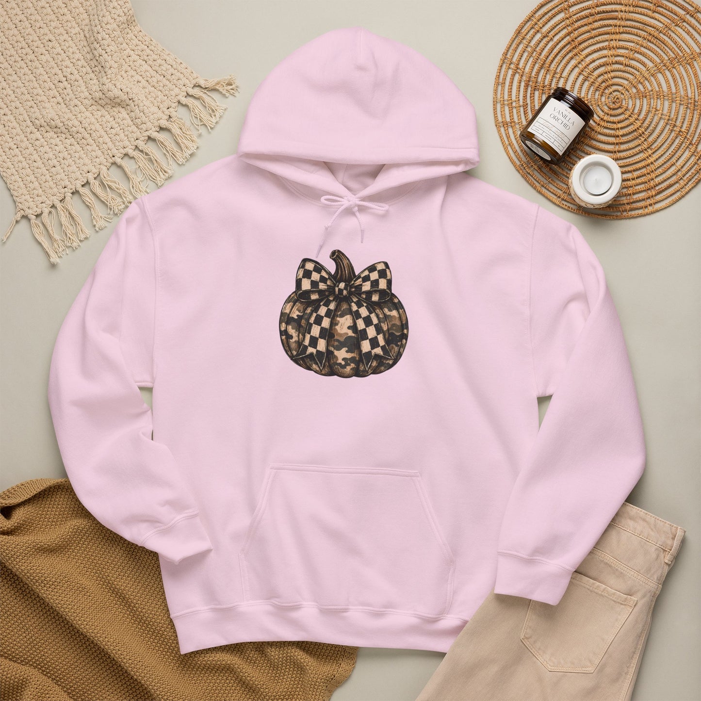 Checkerboard Pumpkin Hoodie