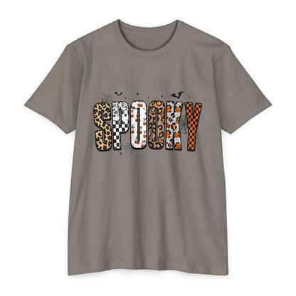 Spooky Leopard Patch Tee - Halloween Graphic T-Shirt