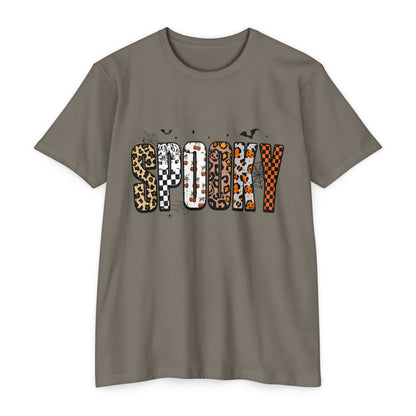 Spooky Leopard Patch Tee - Halloween Graphic T-Shirt