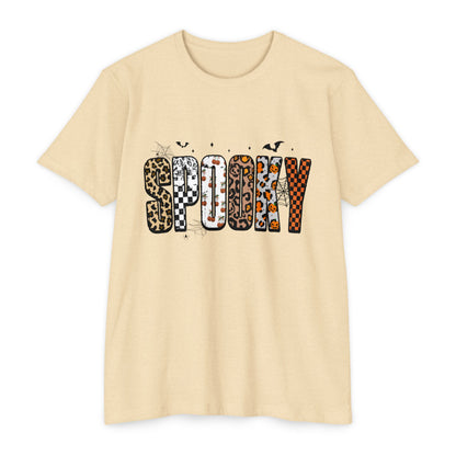 Spooky Leopard Patch Tee - Halloween Graphic T-Shirt