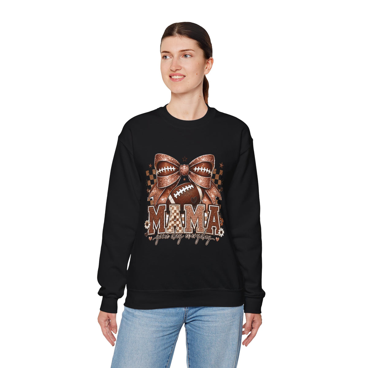 Mama Football Sweatshirt – 'Mama Game Day Ready' Cozy Crewneck