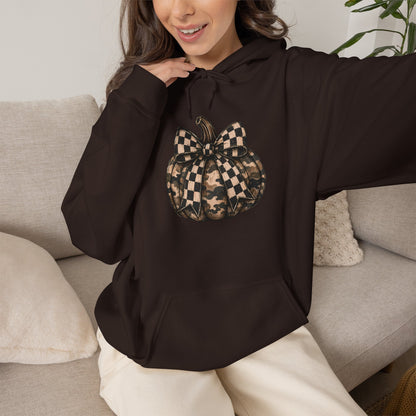 Checkerboard Pumpkin Hoodie
