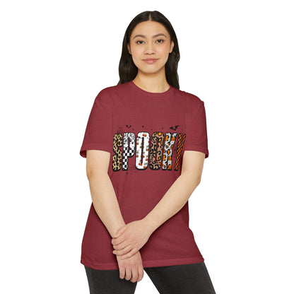 Spooky Leopard Patch Tee - Halloween Graphic T-Shirt