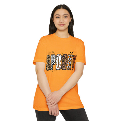Spooky Leopard Patch Tee - Halloween Graphic T-Shirt