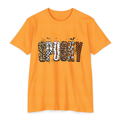 Spooky Leopard Patch Tee - Halloween Graphic T-Shirt