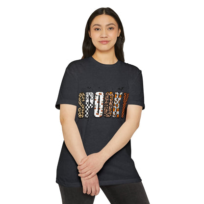 Spooky Leopard Patch Tee - Halloween Graphic T-Shirt