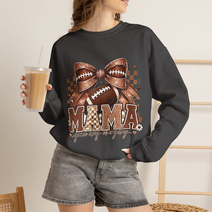 Mama Football Sweatshirt – 'Mama Game Day Ready' Cozy Crewneck