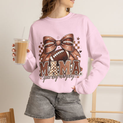 Mama Football Sweatshirt – 'Mama Game Day Ready' Cozy Crewneck