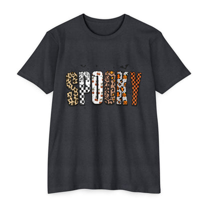 Spooky Leopard Patch Tee - Halloween Graphic T-Shirt