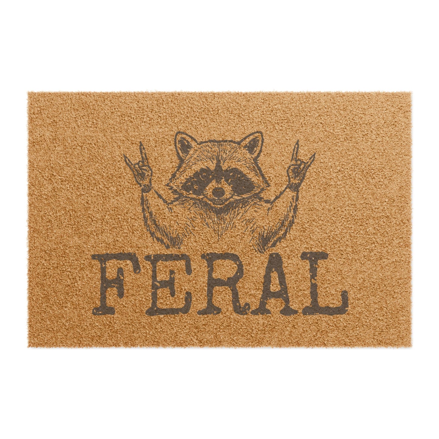 Feral Raccoon Doormat – Funny Welcome Mat