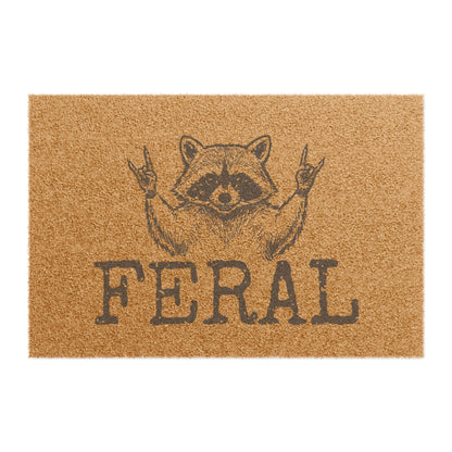 Feral Raccoon Doormat – Funny Welcome Mat