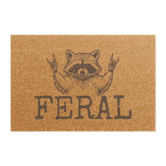 Feral Raccoon Doormat – Funny Welcome Mat