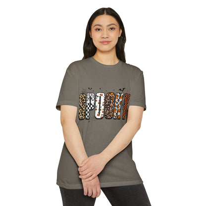 Spooky Leopard Patch Tee - Halloween Graphic T-Shirt