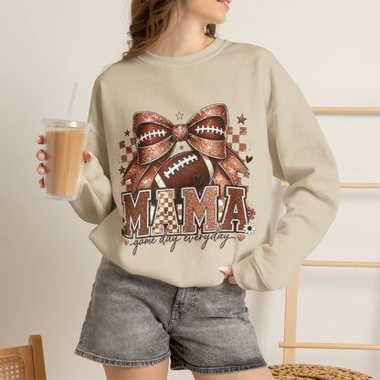 Mama Football Sweatshirt – 'Mama Game Day Ready' Cozy Crewneck