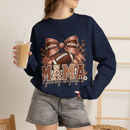 Mama Football Sweatshirt – 'Mama Game Day Ready' Cozy Crewneck