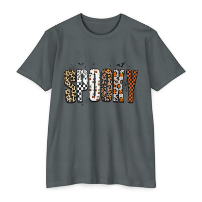 Spooky Leopard Patch Tee - Halloween Graphic T-Shirt